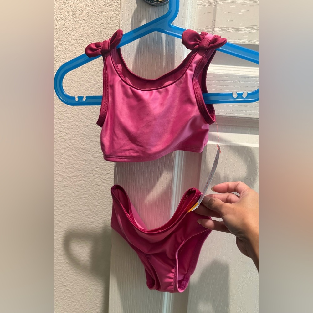 “Take All New” 2 Cat & Jack Pink Kids Swim Bikini size18M